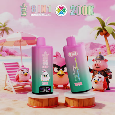 Bang King 200K 8 az 1-ben eldobható vape | 200 000 slukkot | Angry Birds ihlette dizájn