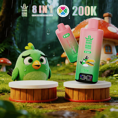 Bang King 200K 8 az 1-ben eldobható vape | 200 000 slukkot | Angry Birds ihlette dizájn