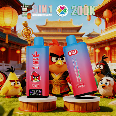 Bang King 200K 8 az 1-ben eldobható vape | 200 000 slukkot | Angry Birds ihlette dizájn